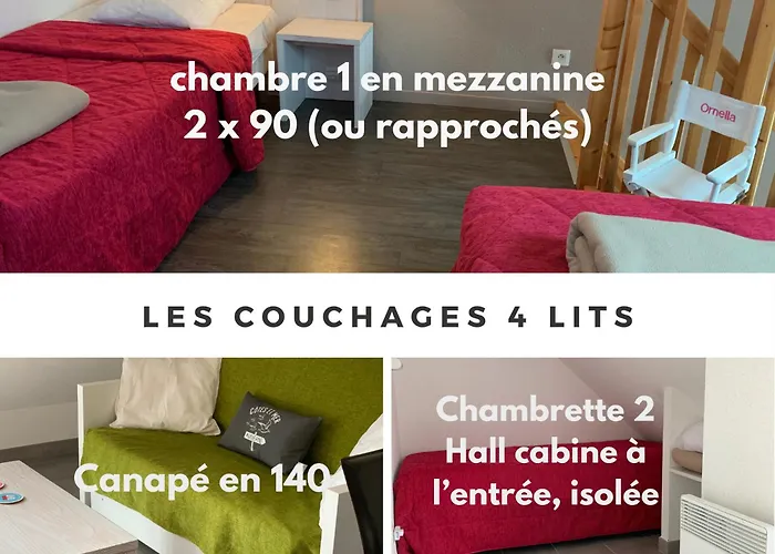 Duplex Vue Mer - Plage A 100M- 4 Lits - Parking Sous Sol