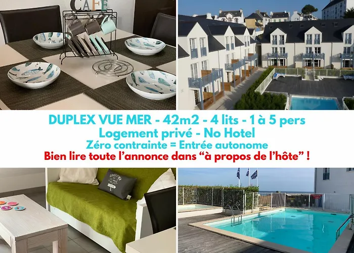 Face océan, duplex au calme - parking -